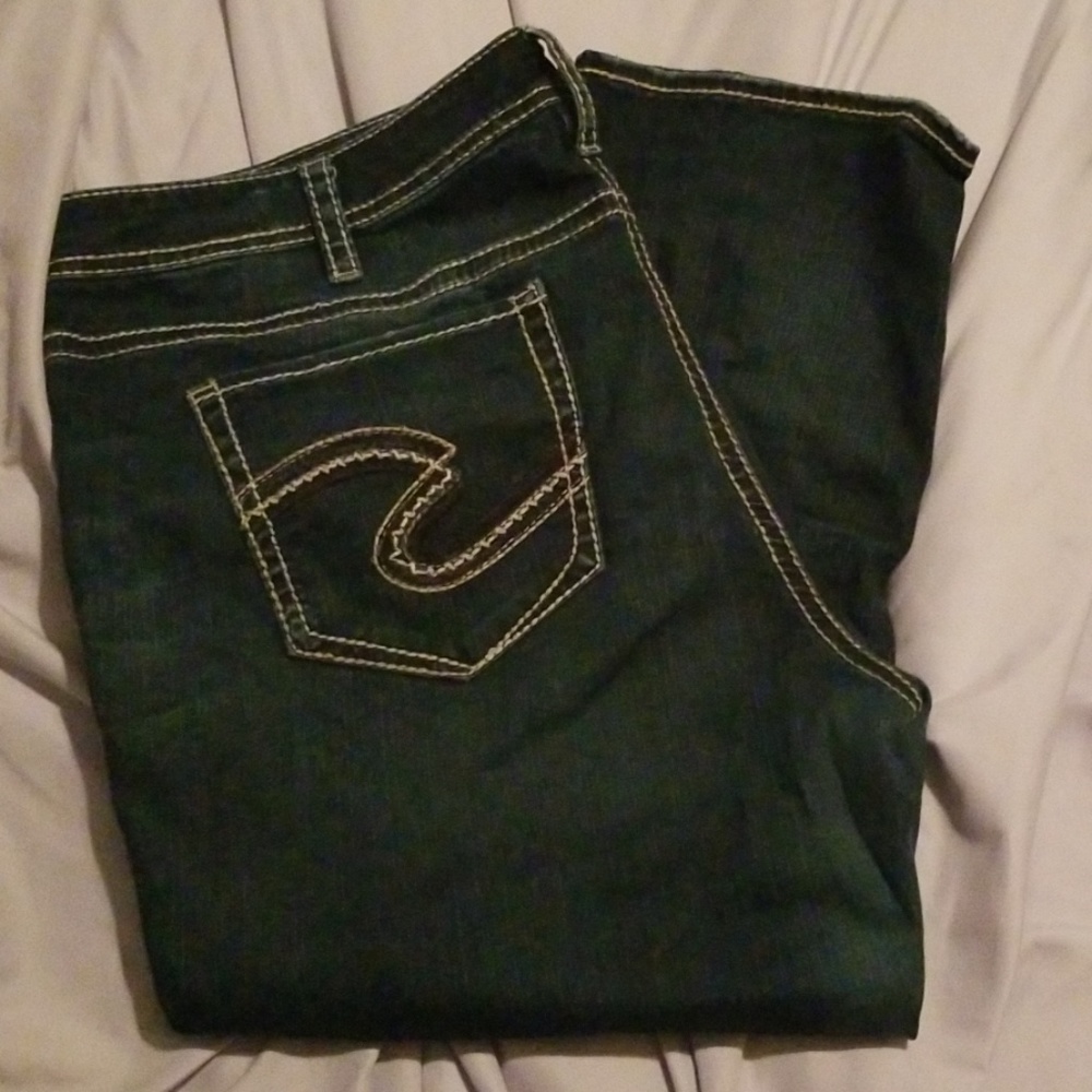 Silver Capri Jeans